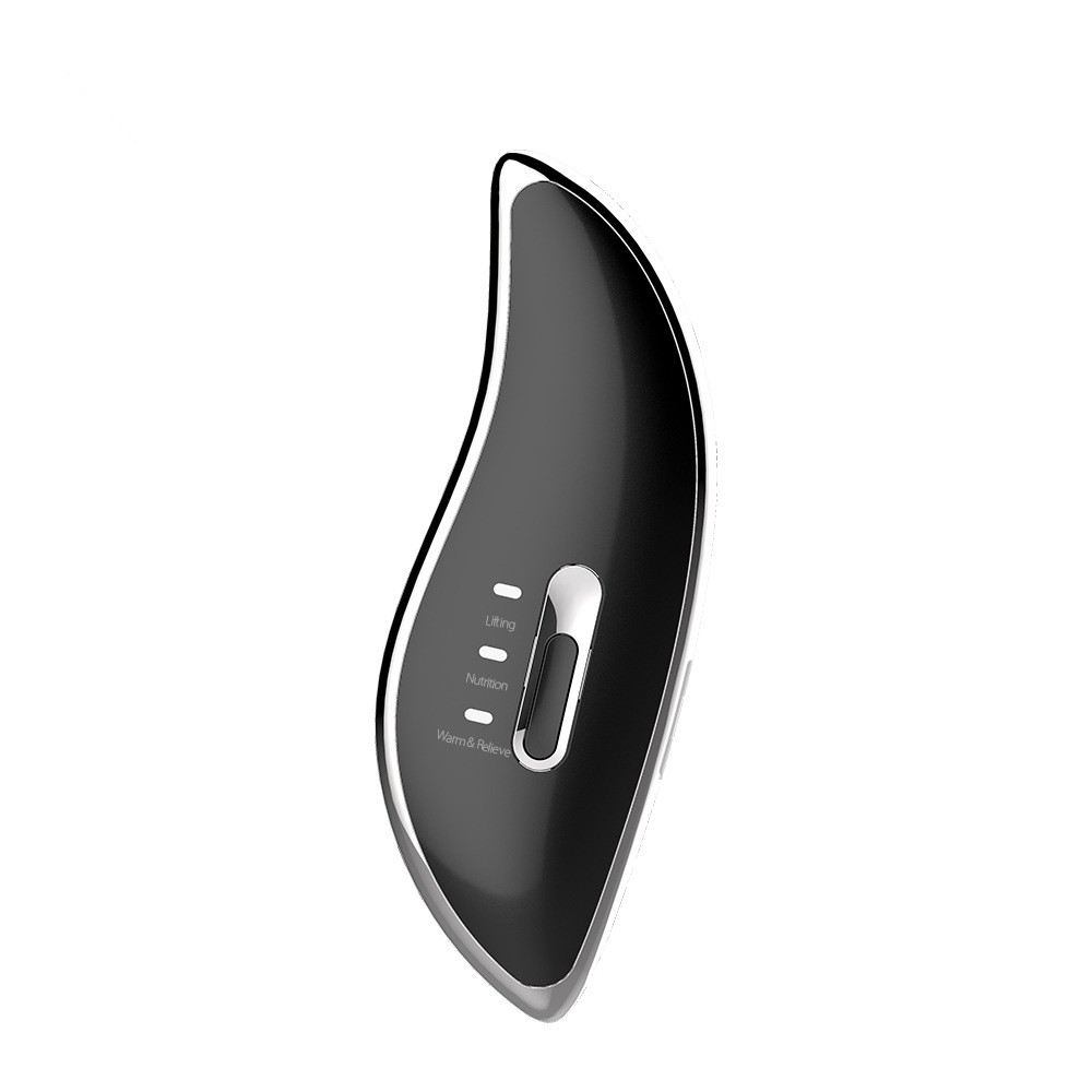 Sähköinen kasvojen hierontalaite ladattava kasvojen ihon kohotuslaite kannettava mikrovirtainen kauneus ryppyjä estävä laite naisille: Musta