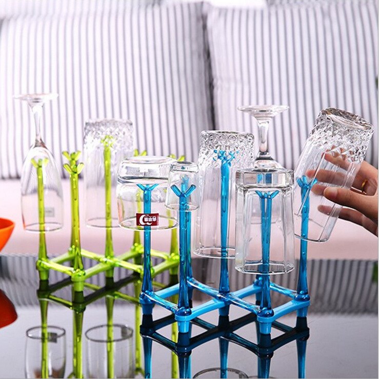 Stretch Multi-position Drain Cup Holder Plastic Cup Holder Glass Cup Storage Holder Upside Down Milk Bottle Holder