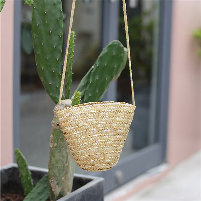 Paglia delle donne Ha Lavorato A Maglia Mini Crossbody Bag Sveglio Elegante Rattan Borse e Borsette Tote Bella Dolce Della Spiaggia di Estate del Sacchetto di Spalla