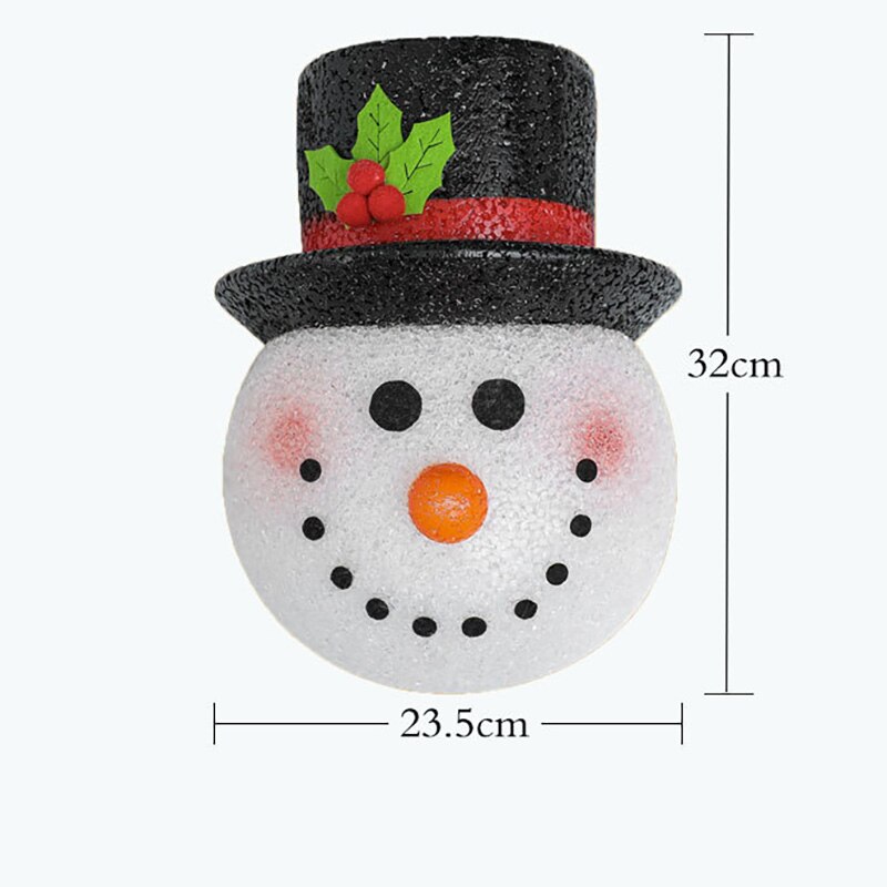 30*20*10cm noël bonhomme de neige tête abat-jour Durable bonhomme de neige abat-jour pour la maison noël Festival fête atmosphère