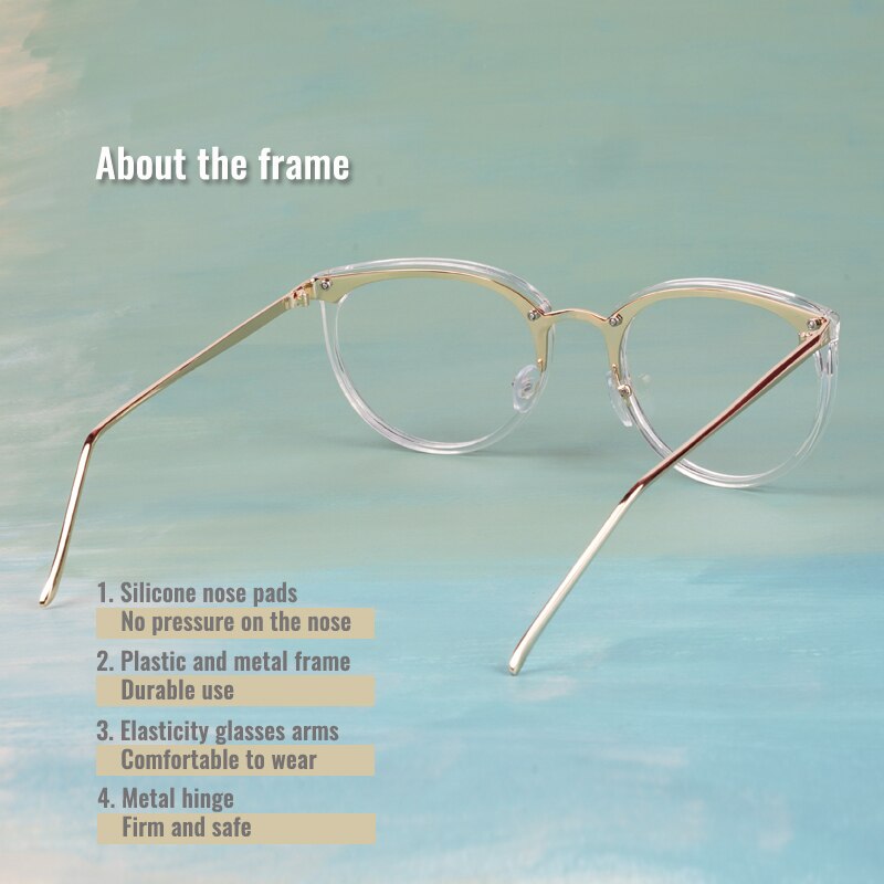 Toketorism naisten läpinäkyvät lasit vintage optiset kehykset reseptilasit