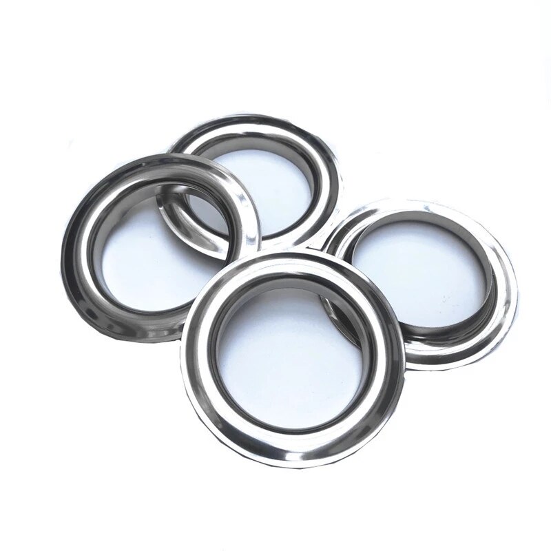 Anillos de Metal plateados para cortina colgante superior, , ojales de Metal baratos, accesorios de ojal