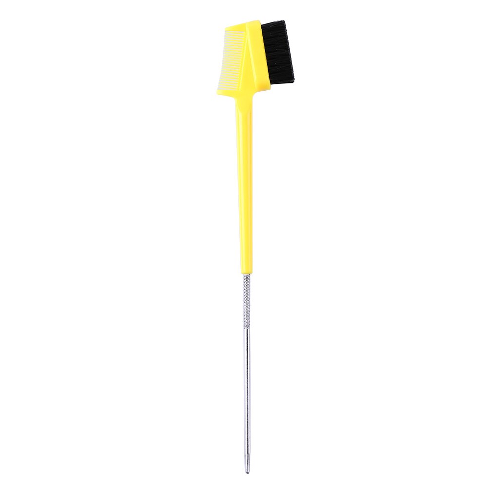 Edge Brush Comb Vendor Double Sided 3 in 1 Edge Control Brush For Baby Hair Salon Hair Comb Brushes Beauty Tools: Yellow