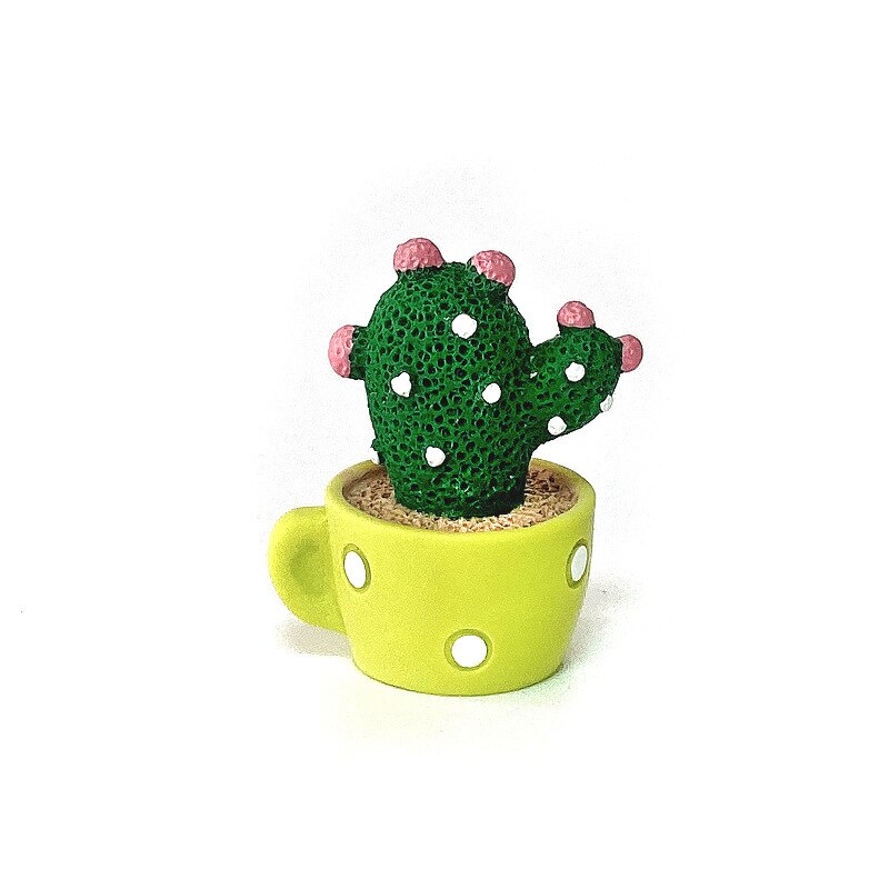 Auto accessoires schattige lente groene oog plant cactus kleine pot ornament lente cabine een kleine gadget decoratie interieur: 3