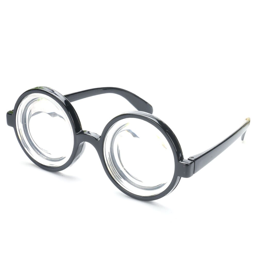 4 Pack Geek Nerd bouteille épaisse ronde lunettes pour fête circulaire savant fou Nerd lunettes Halloween Costume habiller accessoires