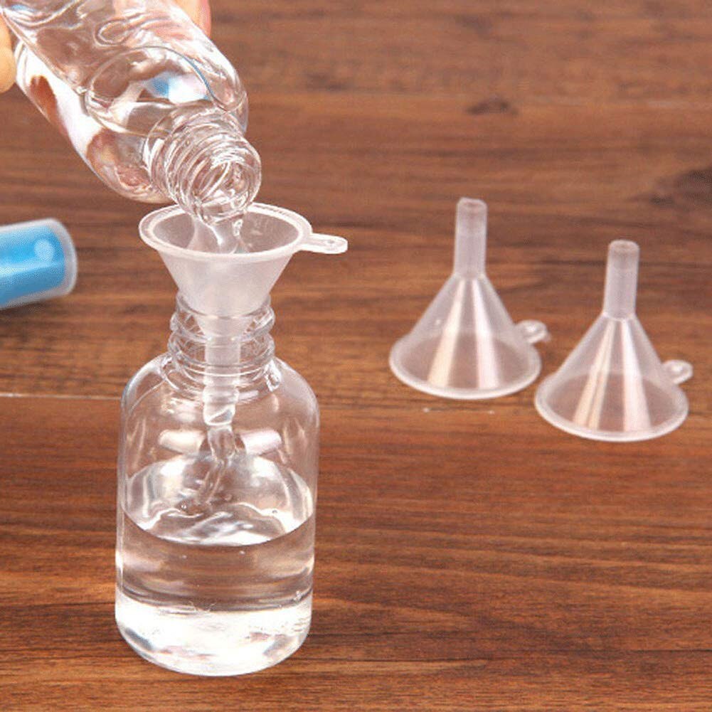Mini embudo transparente, botella Para muestras pequeñas de Perfume, botella de emulsión líquida, utensilio Para La Cocina