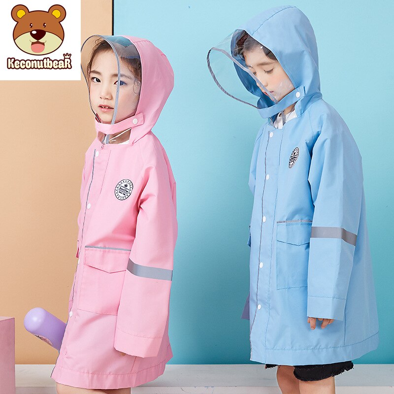 Height 90-170 cm waterproof raincoat for children kids baby rain coat boys girls middle school students rain poncho jacket