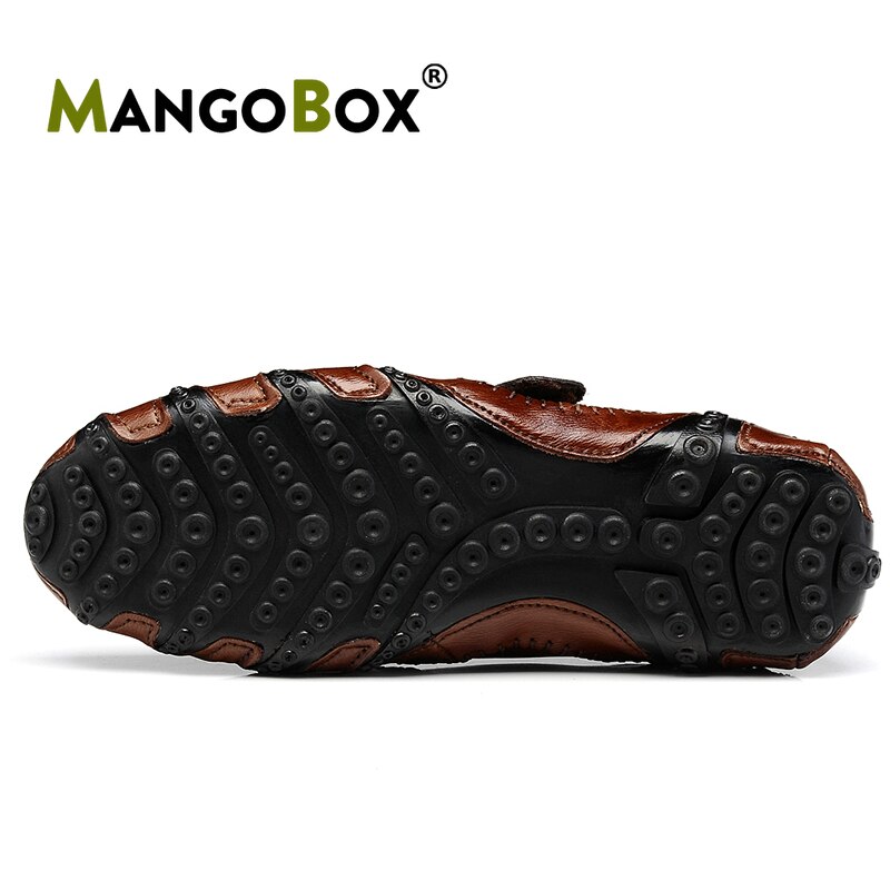 Men Golf Shoes Brown Leather Golf Men Sneakers Top Youth Sport Shoes Rubber Anti-Slip Mens Golf Gym Shoes