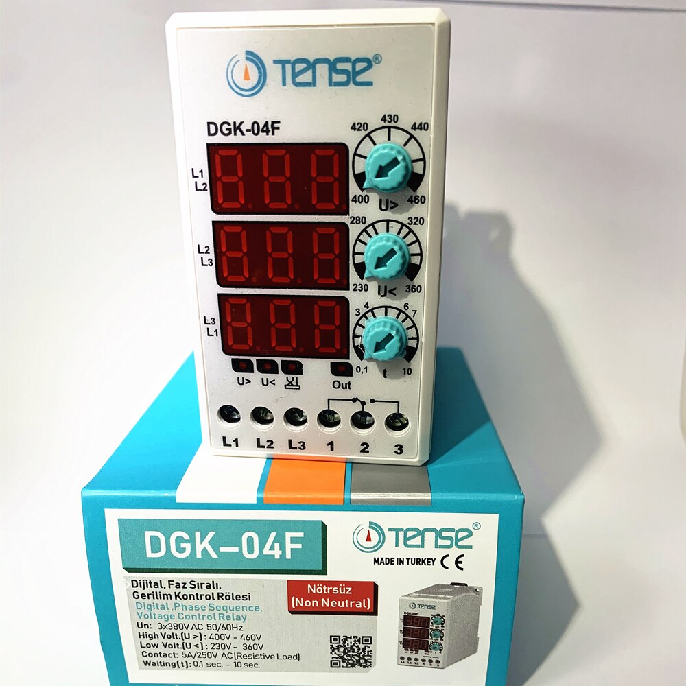 Tense DGK-04F Digital Protection Relay Phase Sequence Three Phase Failure Voltage Protection Relay