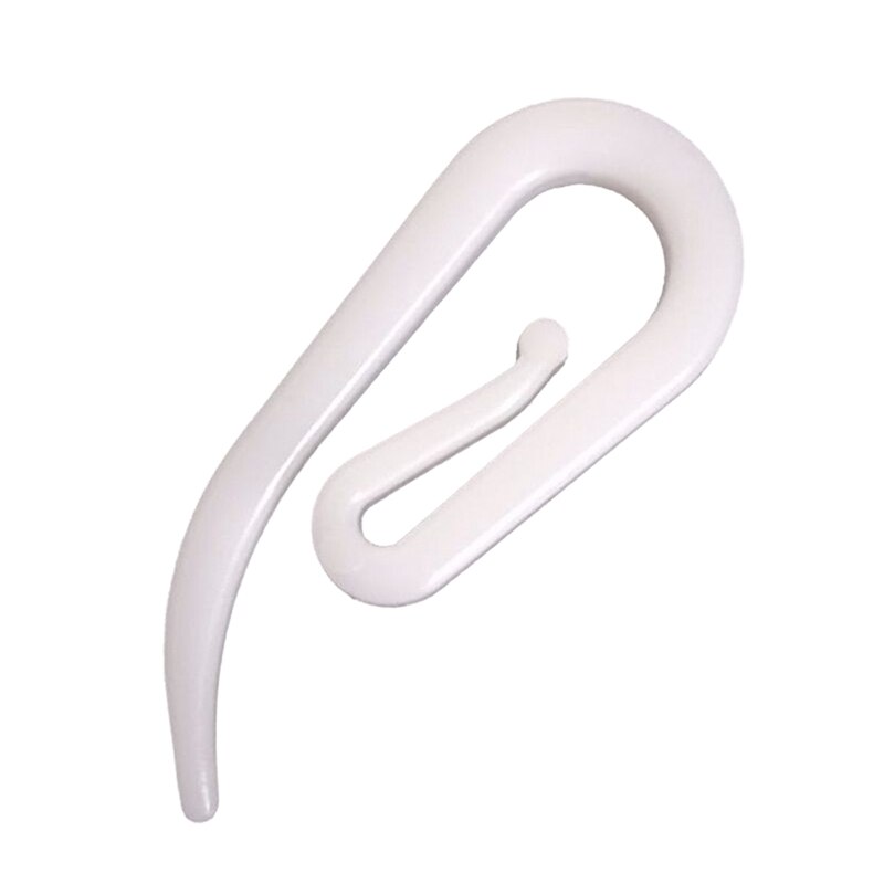 Ganchos de plástico para cortinas, cinta de encabezado, color blanco, nailon, 30 Uds.