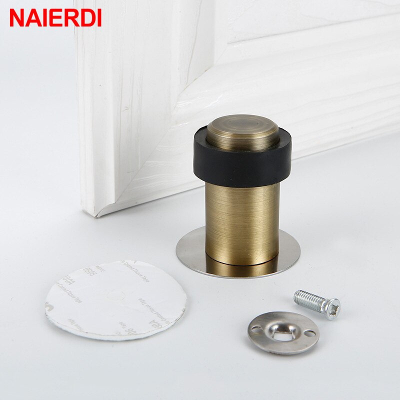 NAIERDI Gummi Tür Stopper Edelstahl Tür Schutzhülle Pad Zauberstab Schutz Anti-kollision Tür Halfter Tür Stoppt Hardware-