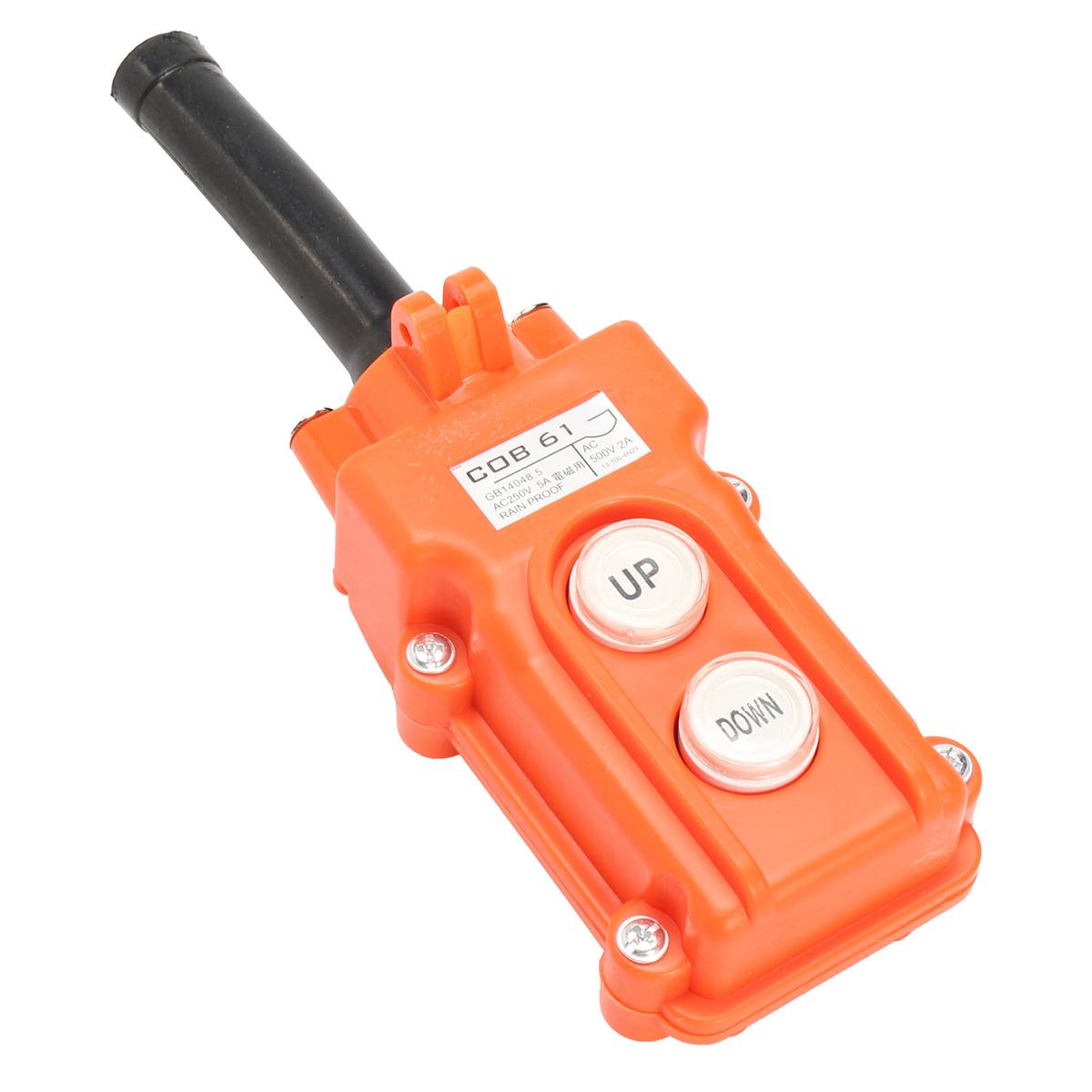 1Pc Crane Pendant Control Hoist Pushbutton Switch Station Up-Down Rainproof Button Crane Pendant Control Hoist Pushbutton Part