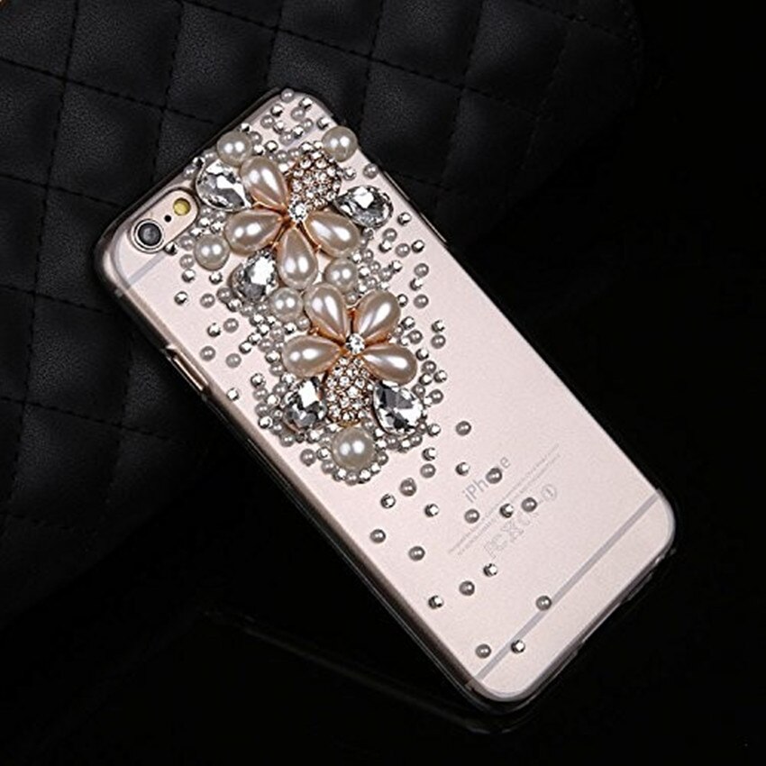 Lujosa funda de teléfono de TPU suave transparente brillante hecha a mano para iPhone X 5 5S 5C 6 6 S Plus 7 8 Plus XR Xs.