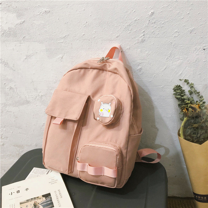 Nette Schule Taschen für Teenager Mädchen kleine Rucksack Frauen Tasche Schule Leichte Nylon Student Bookbags Weibliche Teen Schul Neue: Rosa