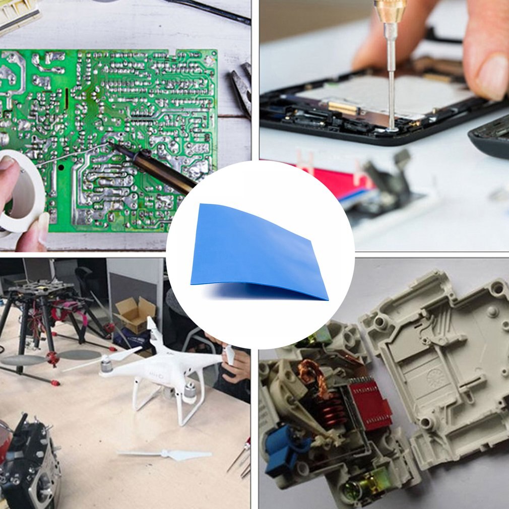 8/800 PCS IC Heat Dissipation Heat Transfer Pad GPU CPU Heatsink Cooling Conductive Silicone Thermal Pad Self-adhesive Gasket