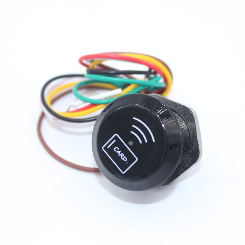 9-15V Waterproof EM ID 125KHz NFC IC 13.56MHz Access Control RFID Smart Proximity Card Reader Waterproof Weigand 26 reade: ID 125KHZ