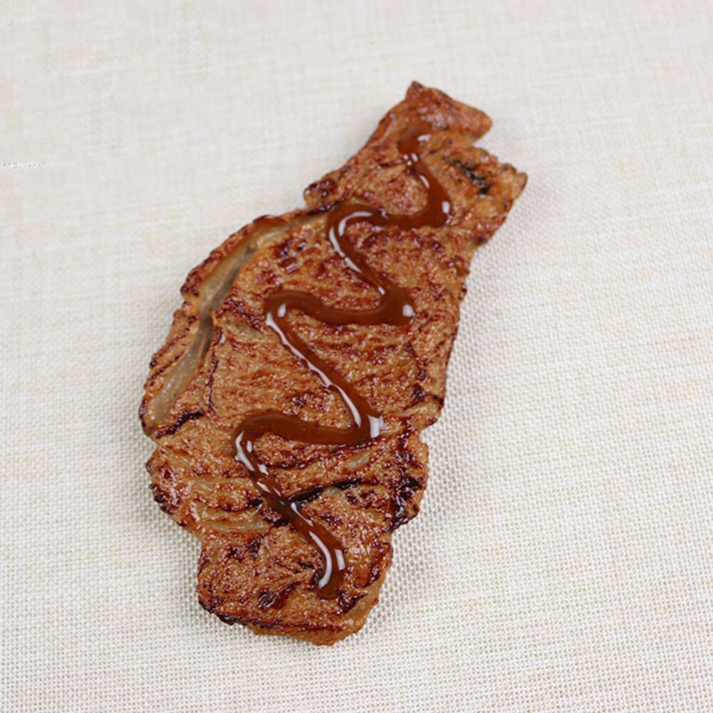 Artificial Cooked Steak Faux Simulation Meat Food Home Party Kitchen Cabinet Desk Decoration Photography Props