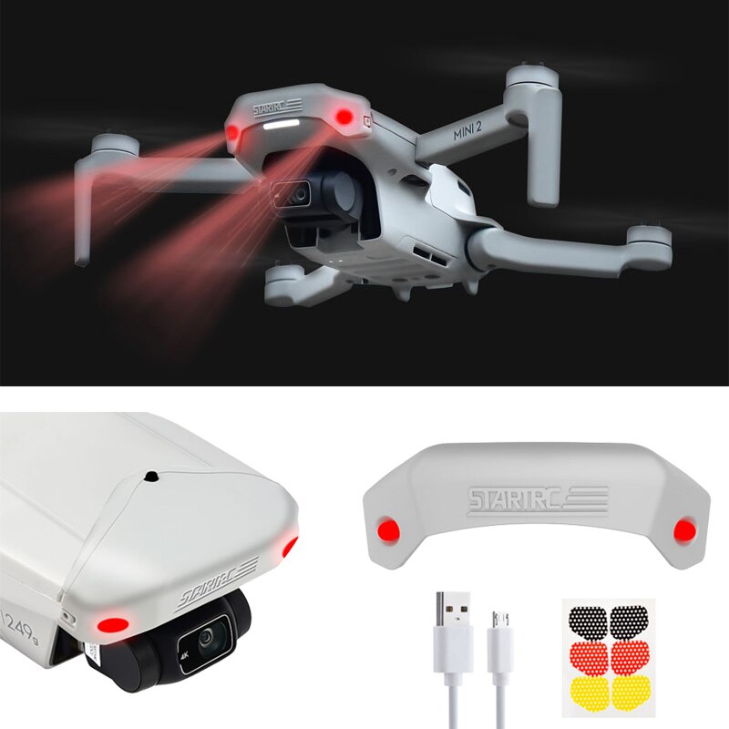 Mavic Mini Oplaadbare Nachtlampje Anti Verloren Waarschuwing Licht Zoeklicht Led Flash Verlichting Voor Dji Mavic Mini 2 Drone Accessoires
