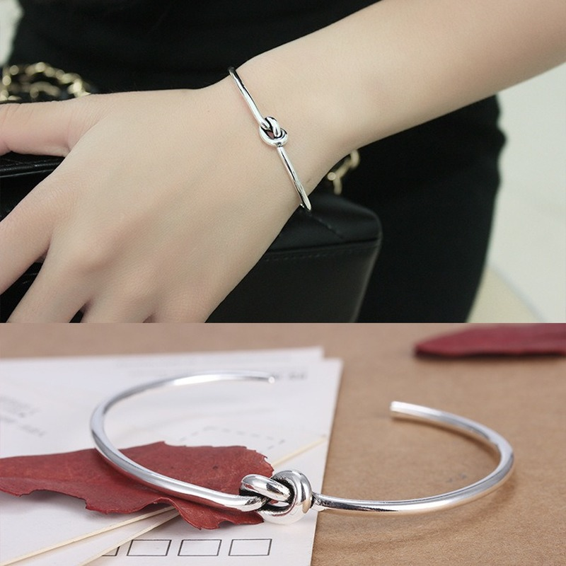 Mewgulf Drie-Dimensionale Gedraaide Draad Geknoopt Bangle Geometrische Armband