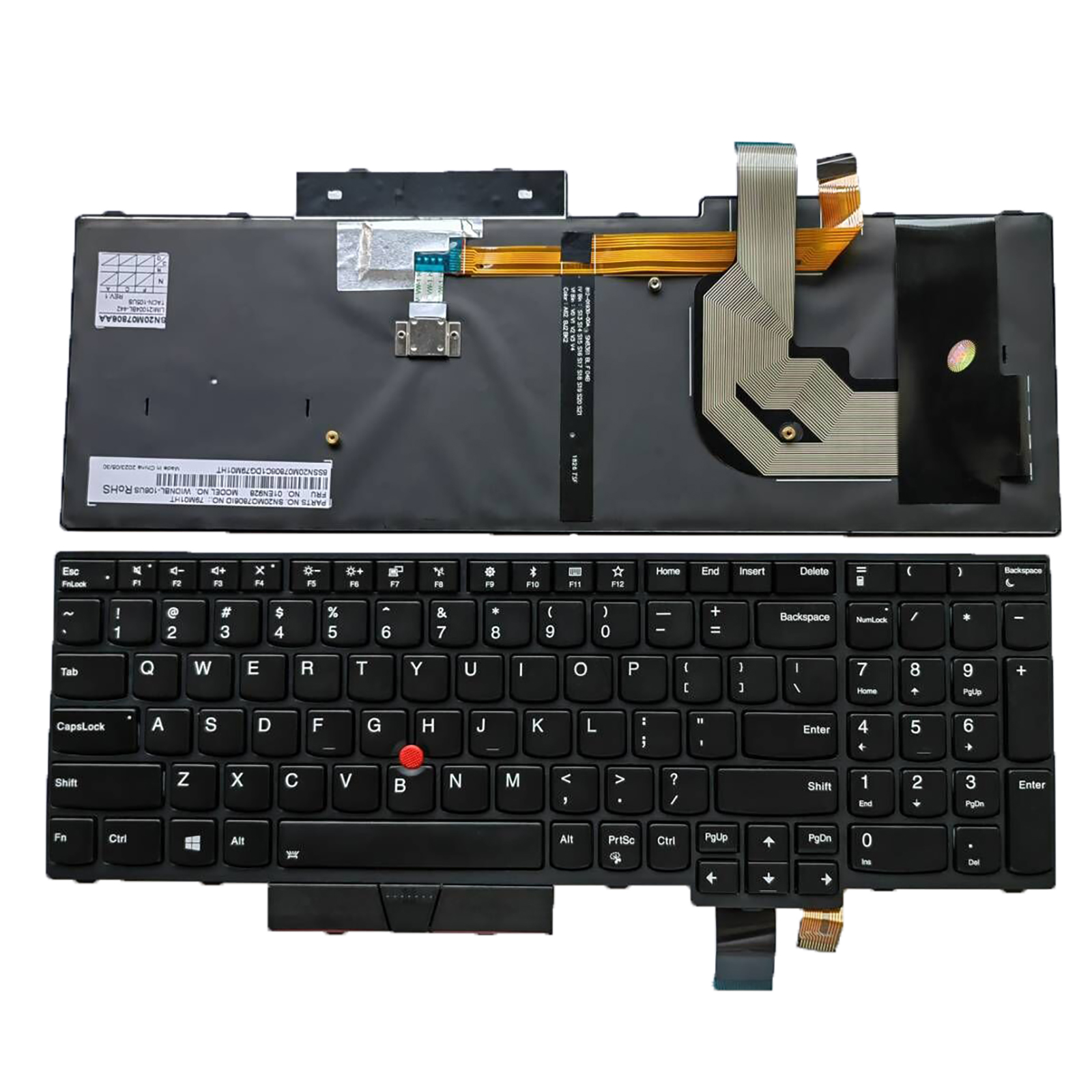 Tastiera sostitutiva per laptop con layout americano per Lenovo ThinkPad T570 T580 P51s P52s