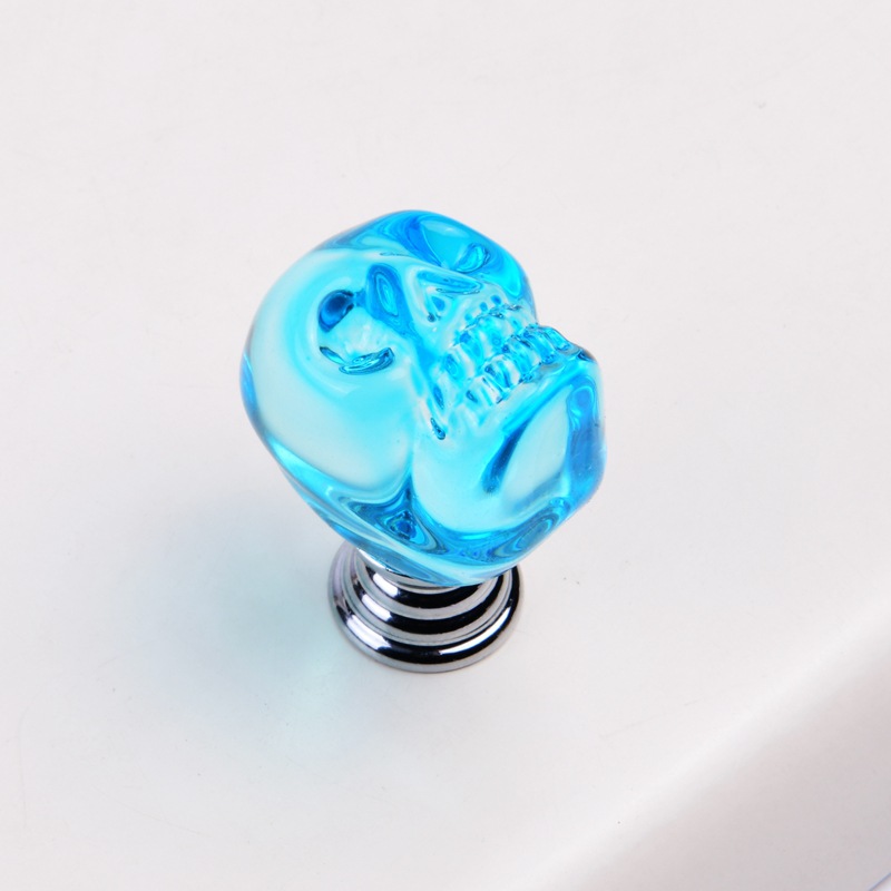 Furniture Handle Simple European Style Crystal Skull cupboard handles Wardrobe door knobs Hardware handles for furniture