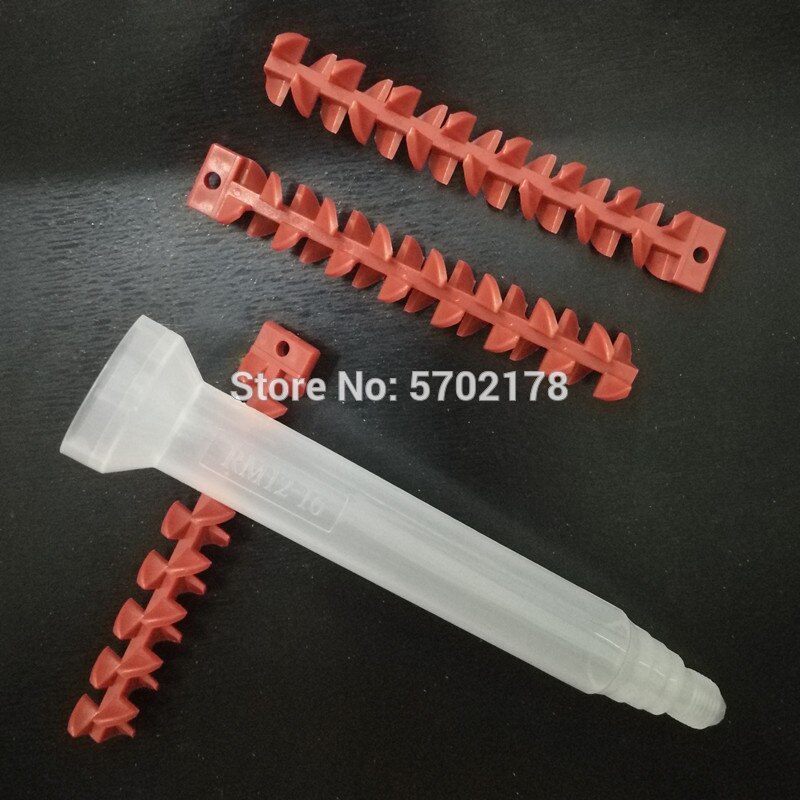 5pc/bag Adhesive Dynamic Mixing Nozzle AB Glue Quick Mixer RM12-16 Round Mixed Tube
