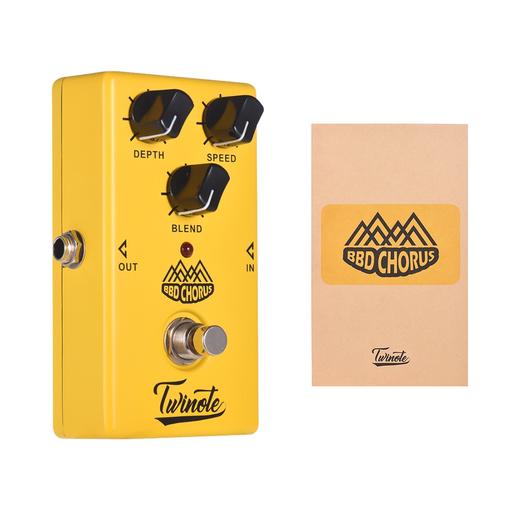 Twinote gitarreffektpedal bbd chorus analog chorus-processor eller gitarreffektpedal fullt metallskal med äkta bypass