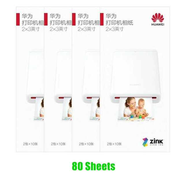 Original Zink 2*3 zoll 2*3 zoll Für Huawei Drucker Foto Papier für HUAWEI Mini Tragbare Tasche foto AR Drucker CV80: 80Blätter