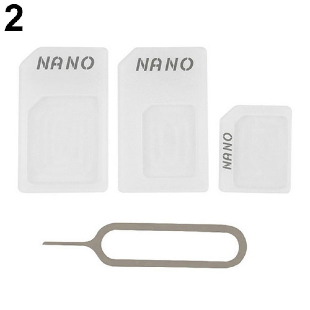 3 em 1 cartão nanosim para micro cartão sim, conversor de adaptador de cartão sim padrão