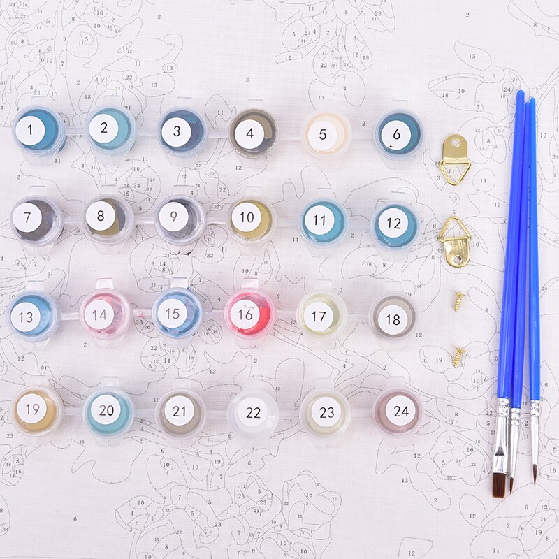 Birds With Flower DIY Oil Painting Paint By Number Kit Painting Arts Craft