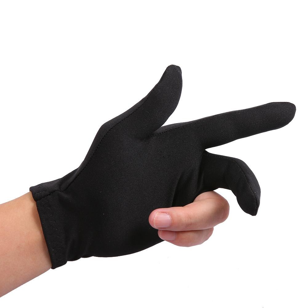 1Pcs Drie Vingers Full-Vinger Snooker Biljartkeu Biljart Handschoen Voor Linkerhand Lycra Stoffen Borduren Biljart Accessoire