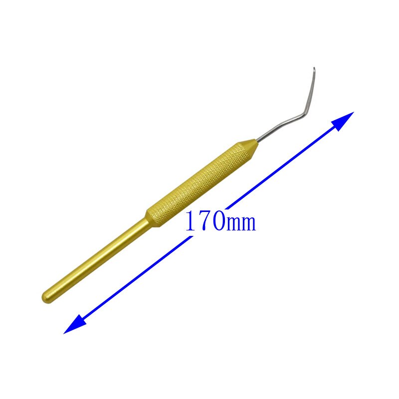 Aguja de injerto móvil de larvas de acero inoxidable, herramientas de apicultura, sistema de cría de abejas y abejas, mover gusanos para apicultura, 1 unidad: Oro