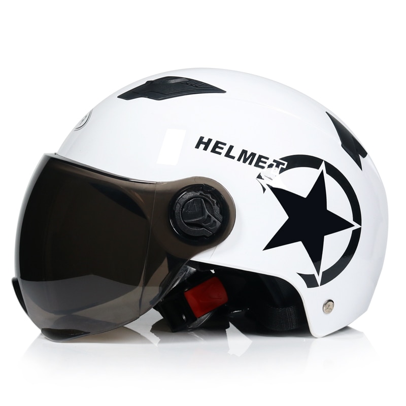 E-bike Helmet Scooter Bike Open Face Half Baseball Cap Anti-UV Safety Hard Hat Motorycycle Motocross Helmet Protect Helmet