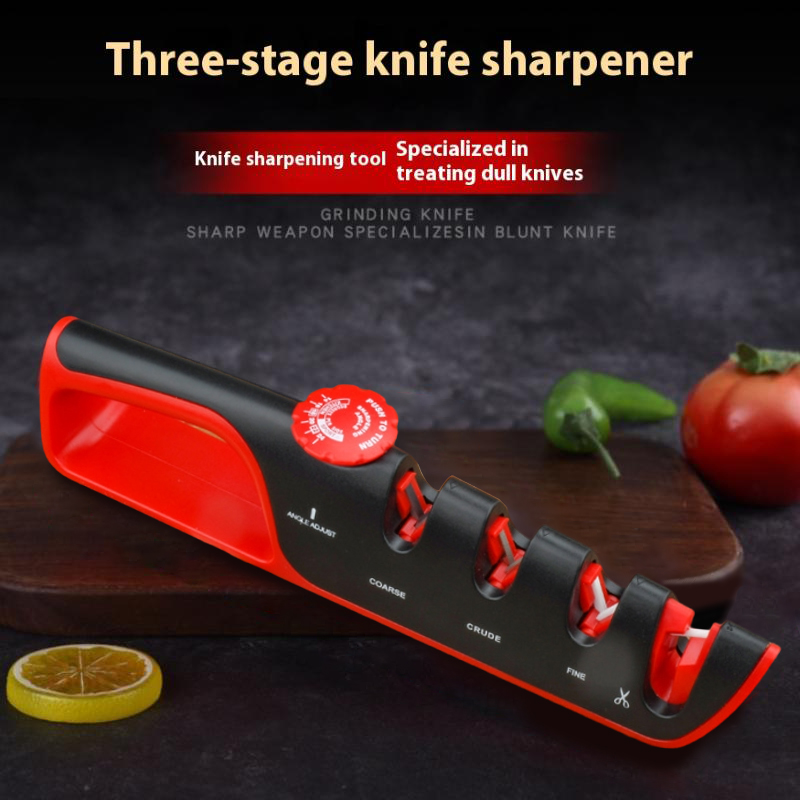 4-in-1 Knife Sharpener Kitchen Grinding Machine Scissors Knives Grinder Whetstone Tool Adjustable Angle