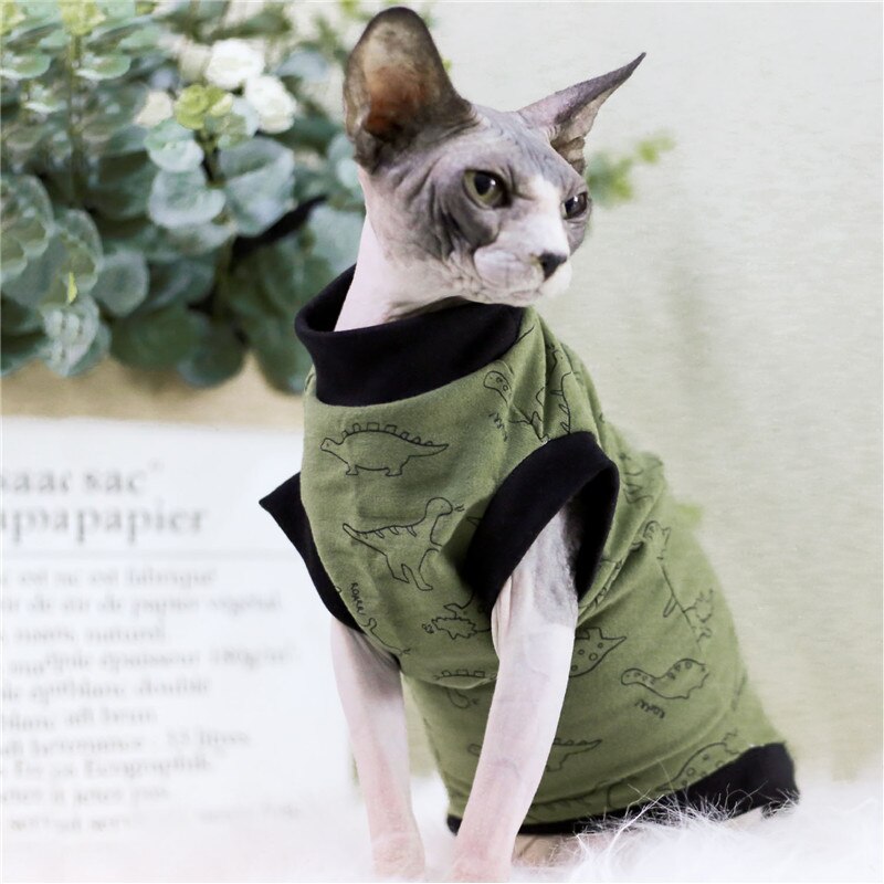 sphynx cat clothes Cat Clothes Spring Summer Cat Apparel Hairless Cat Outfits kitten sphynx clothes