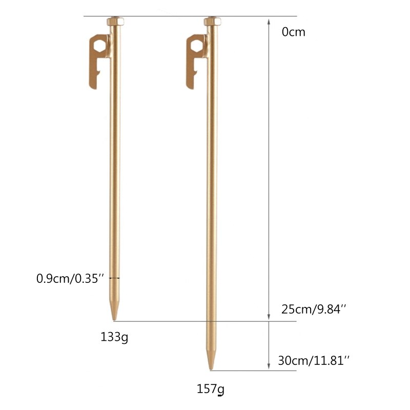 Compact Tent Pegs 25/30cm Outdoor High Strength Stainless Steel Tent Nails Camping Spike Canopy Tent Peg Camp Tent