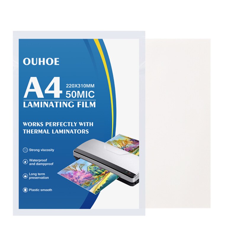 2022 10pcs Transparent A4 Thermal Laminating Film for Photo Files Card Picture Lamination Laminating Films Clear Laminate Paper