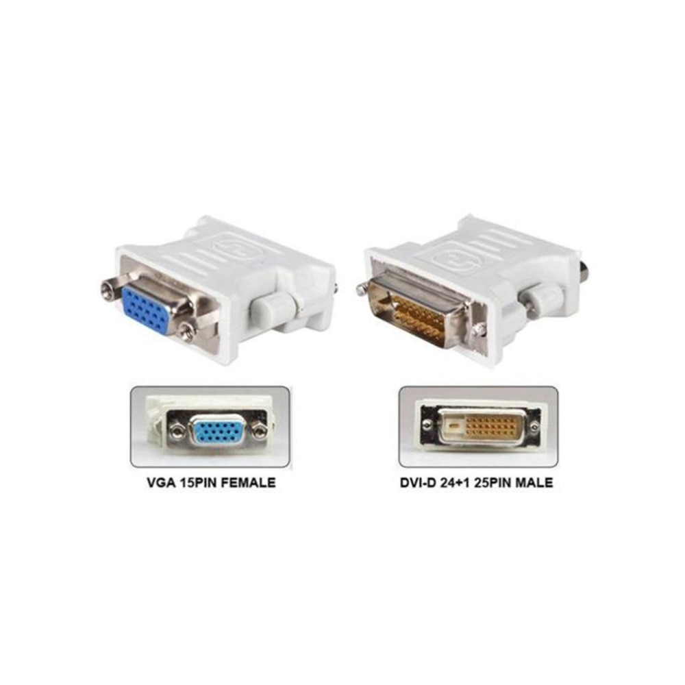 DVI D mâle vers VGA femelle adaptateur convertisseur VGA vers DVI/24 + 1 broche mâle vers VGA femelle adaptateur convertisseur