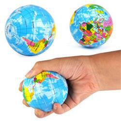 Earth Globe Stress Relief Bouncy Foam Ball Kids World Geography Map Ball C3: Default Title
