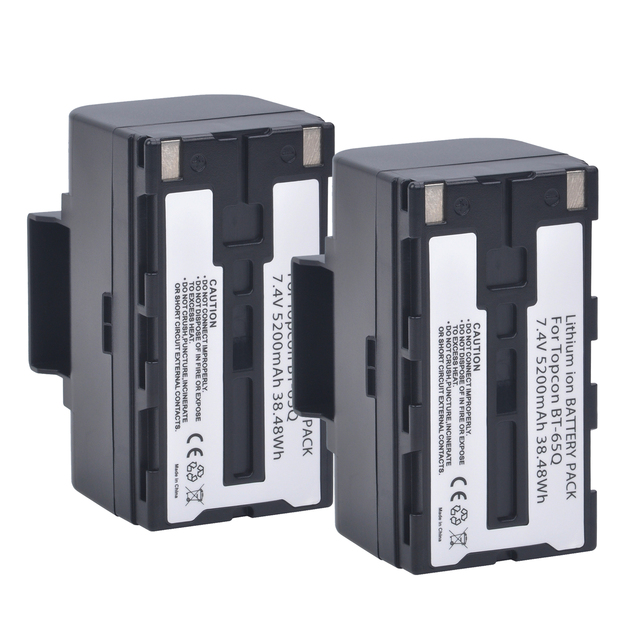 7.4V 5200mAh BT 65Q BT65Q Rechargeable Li-Ion Battery+Charger for Topcon GTS 900 and GPT 9000 Total Station: Blue