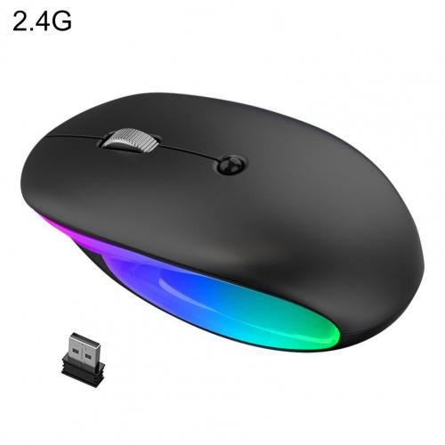 Kabellose bluetooth-maus mit rgb-beleuchtung, wiederaufladbar, leise, ergonomisch, led-hintergrundbeleuchtung, ideal für laptops und pcs.: Normale version farbe 1