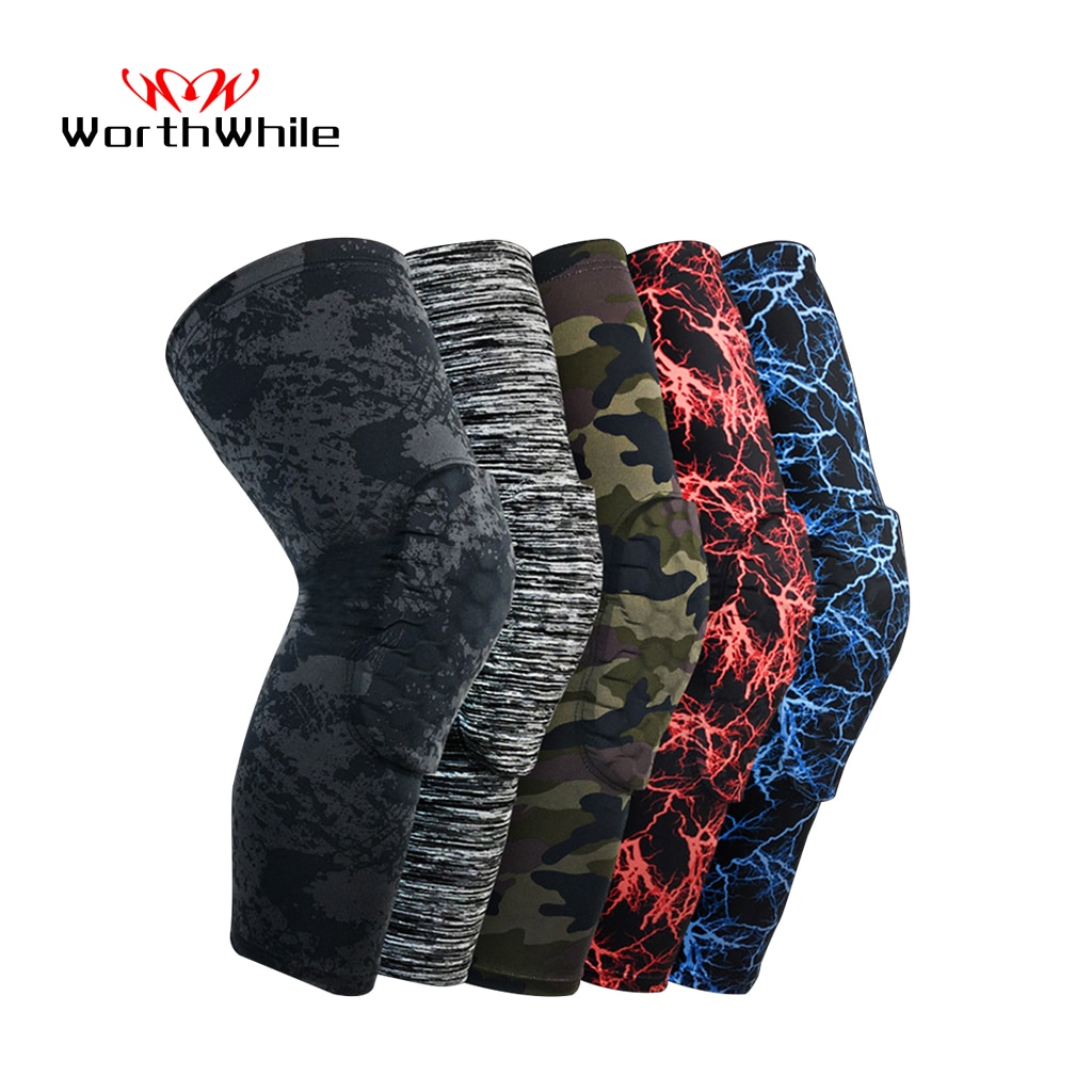 Lohnende 1 PC Honeycomb Basketball Knie Pads Elastische Patella Schaum Kneepad Klammer Volleyball Sport Fitness Unterstützung Protector