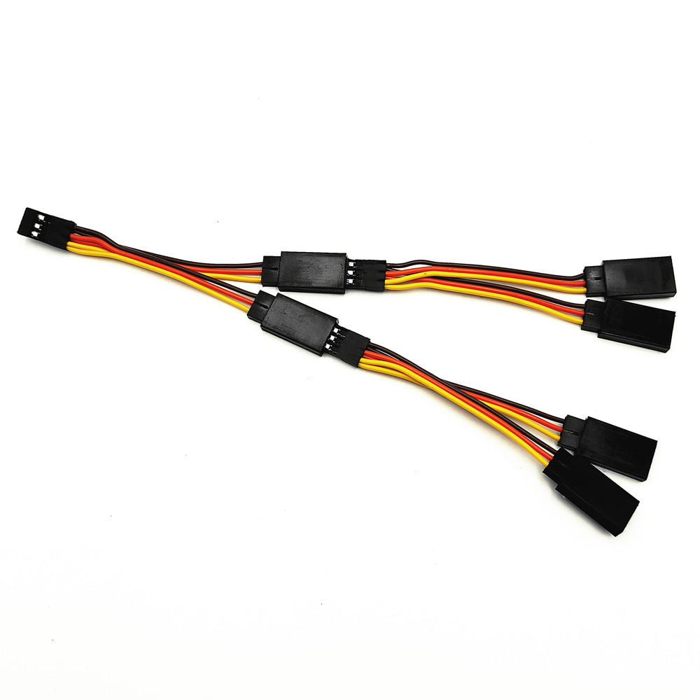 Jr Stijl 2.75 "Servo Splitter Kabel Dupont 1 Male Naar 2 Vrouwelijke Connector Jr Extension Wire Voor Rc Modellen auto Vliegtuig Helicopter