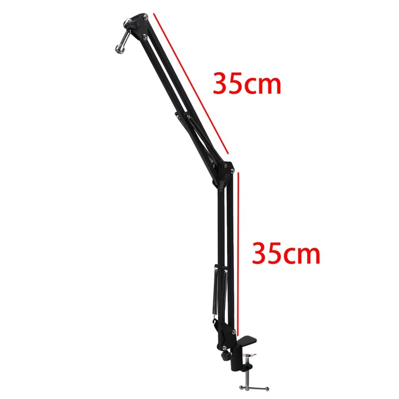 Microphone Scissor Arm Stand 75cm High Tabletop Boom Mic Suspension Mount for Blue Yeti Pro USB Microphone Holder