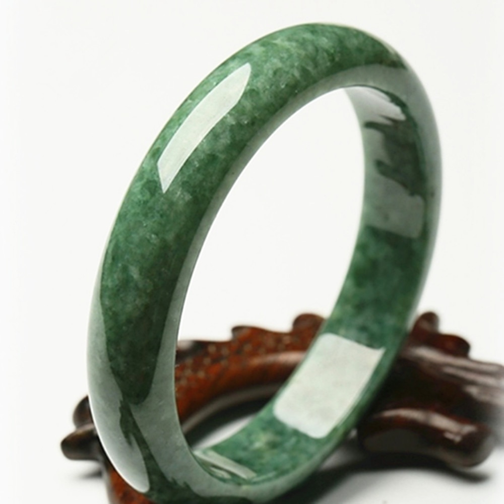 Beautiful Lady Bangle hand-polished Dark green Bangle YU002