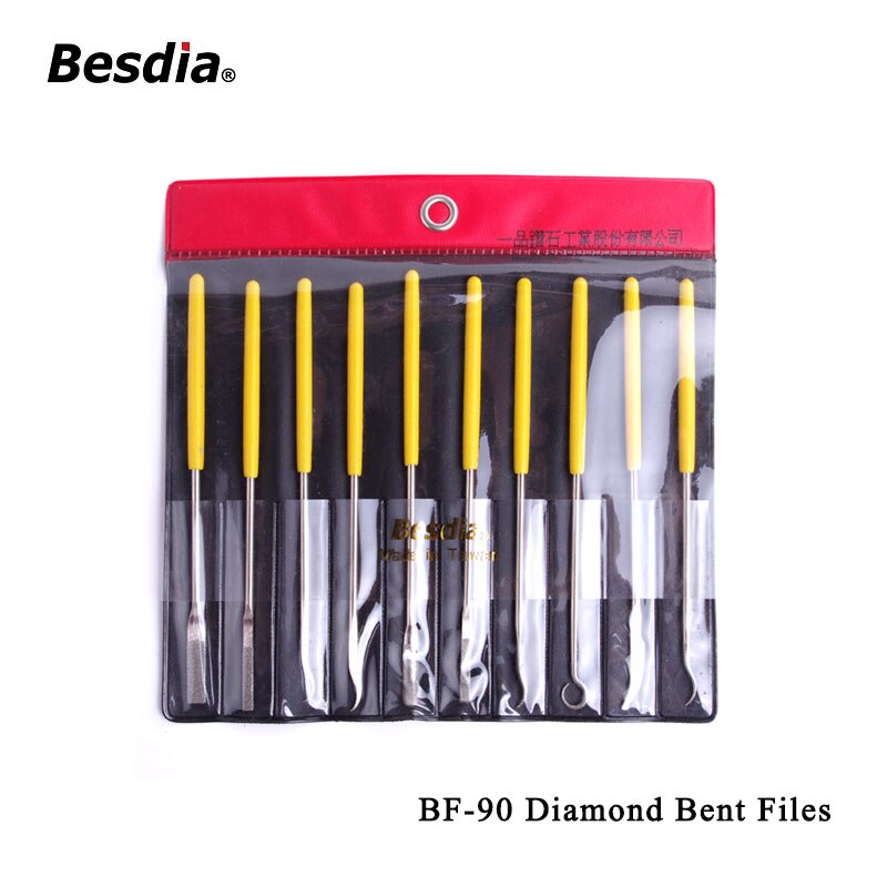 Taiwan Besdia Diamond Bent Files BF-60 5 pcs/set BF-90 10 pcs/set