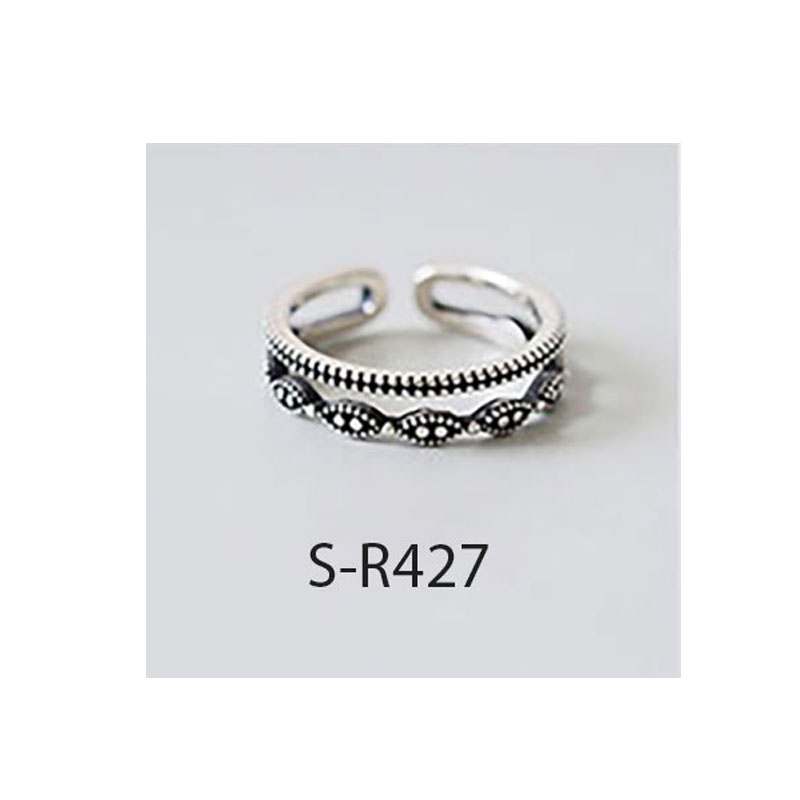 Multi-stil Vintage 925 Sterling Silber Ringe Handgemachte Größe 18mm Einstellbar Thai Silber Ringe Für Männer Frauen S-R414