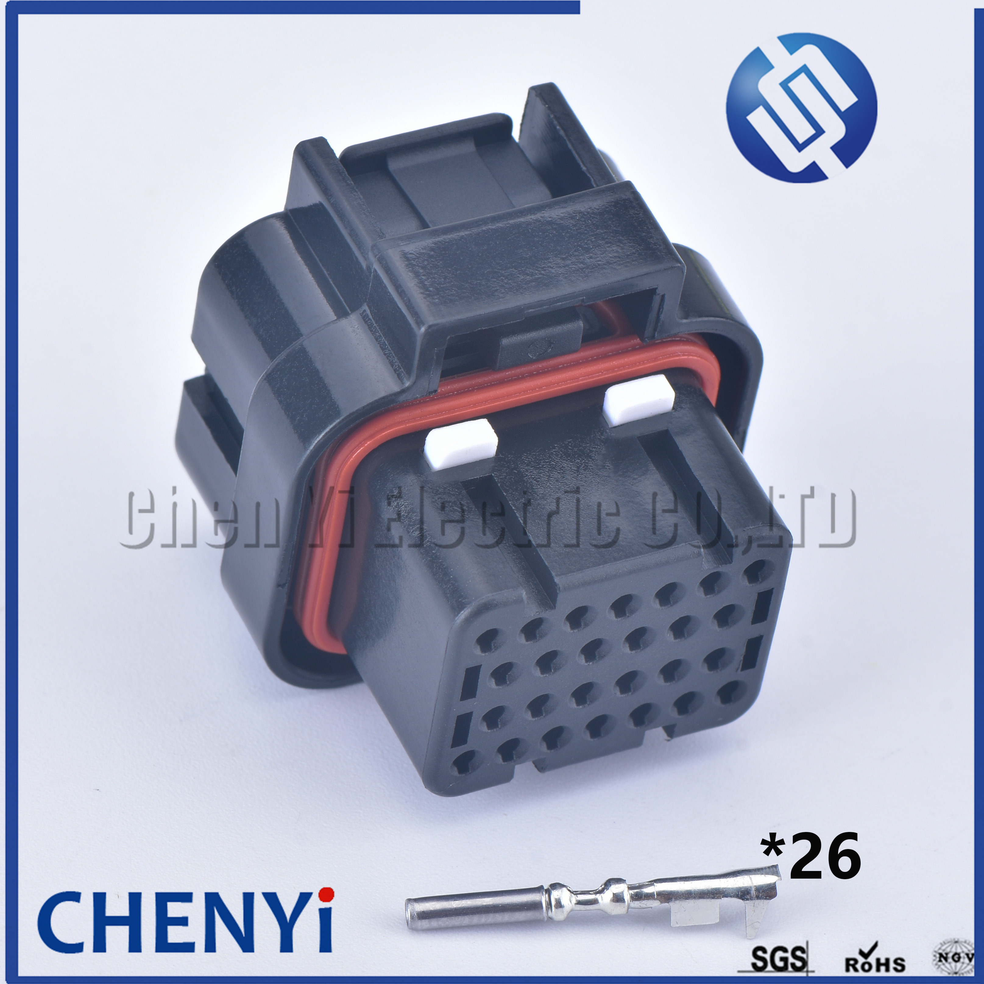 26 pines 3- 1437290 -7 1473416 -1 SUPERSEAL 3/4/5/6 ranuras eléctrico hembra o macho Cable PCB recto a conector de placa enchufe ECU: Gris oscuro