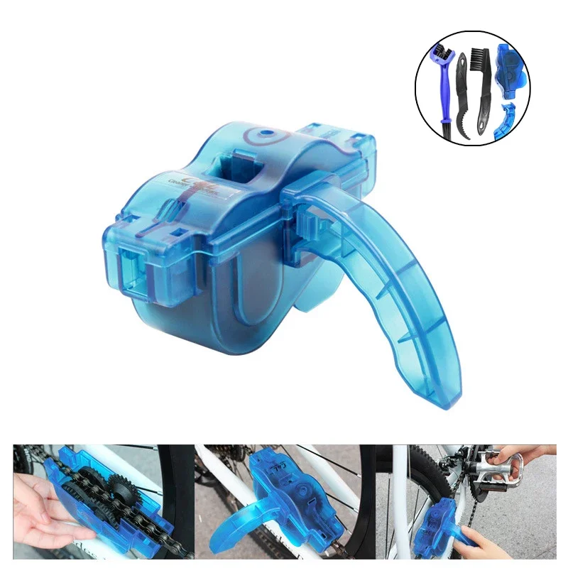 Środek do czyszczenia łańcucha rowerowego Zestaw narzędzi do mycia łańcucha rowerowego do roweru górskiego i szosowego Szczotki do czyszczenia łańcucha Akcesoria