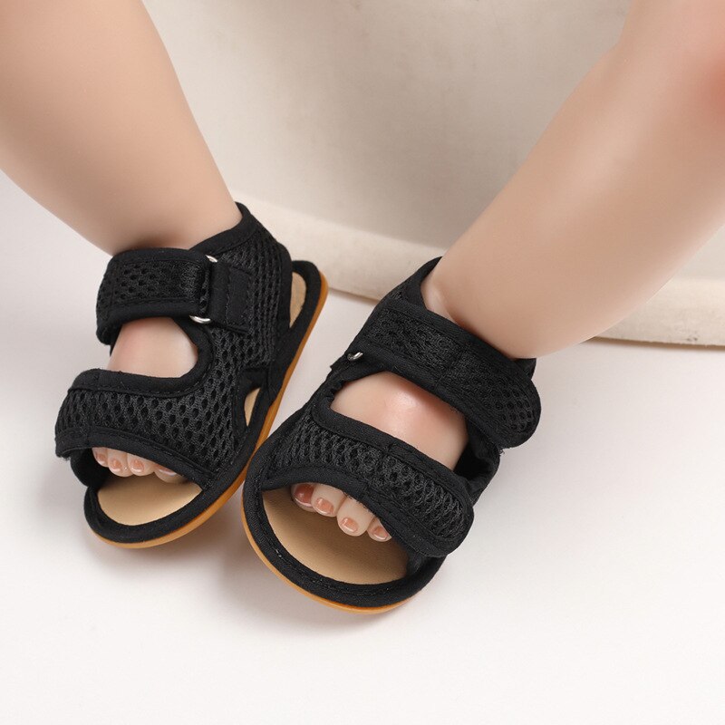 Sandales d'été en maille pour -né, filles et garçons, respirantes et confortables, antidérapantes, à semelle souple, pour nourrissons et tout-petits